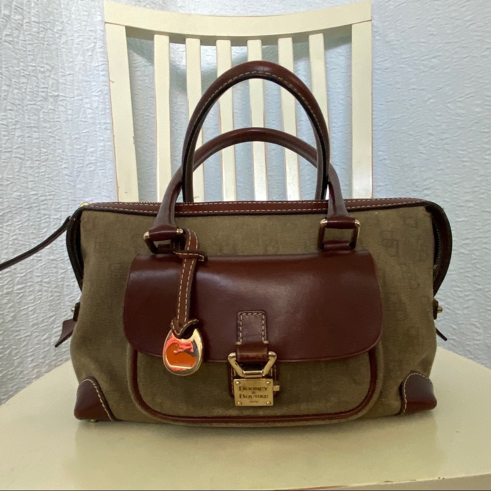 Dooney & Bourke Vintage Anniversary Canvas Logo Satchel